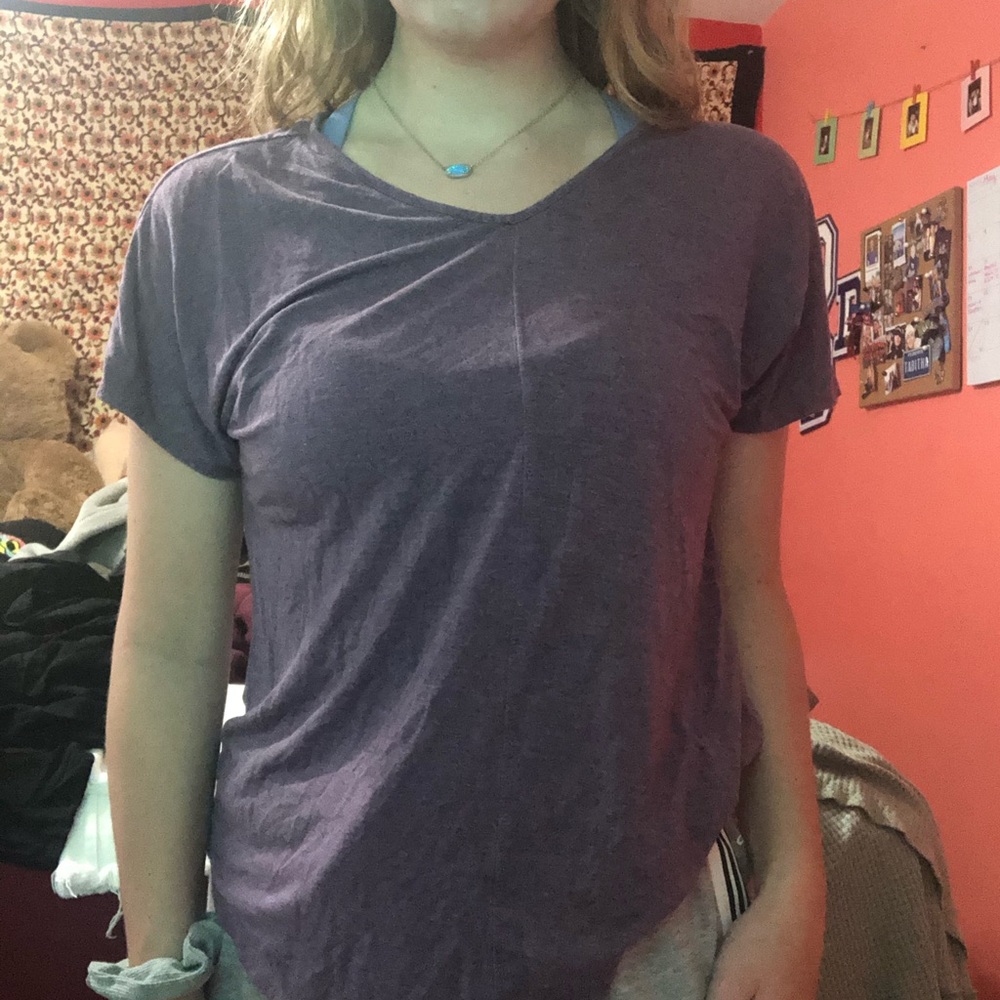 Purple v neck